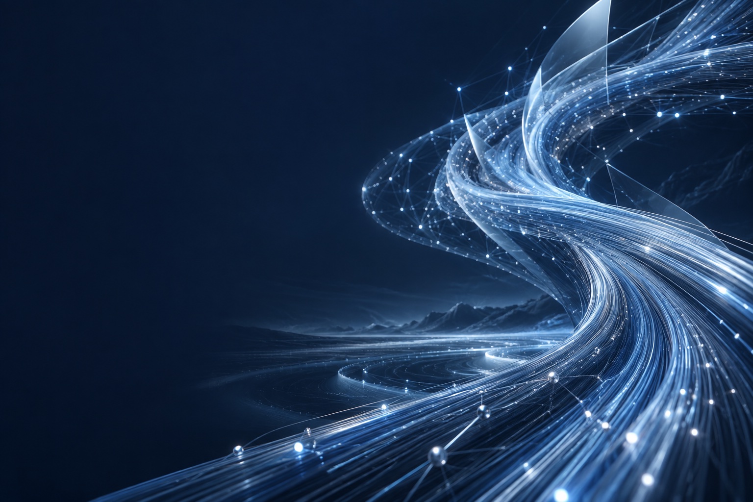Connected digital data and technology layers.